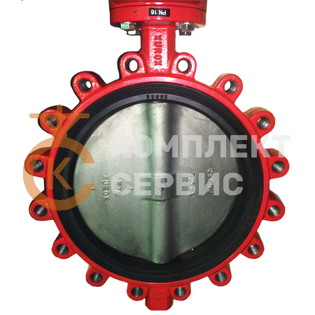 Затвор дисковый поворотный тип Lug XUROX 205LN R чугунный PN16 с редуктором смотреть фото