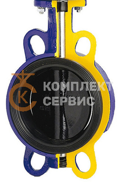 Затвор дисковый поворотный ZETKAMA 497B-XXX-CD6 чугунный межфланцевый PN16 с редуктором смотреть фото